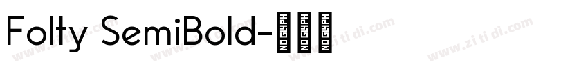 Folty SemiBold字体转换